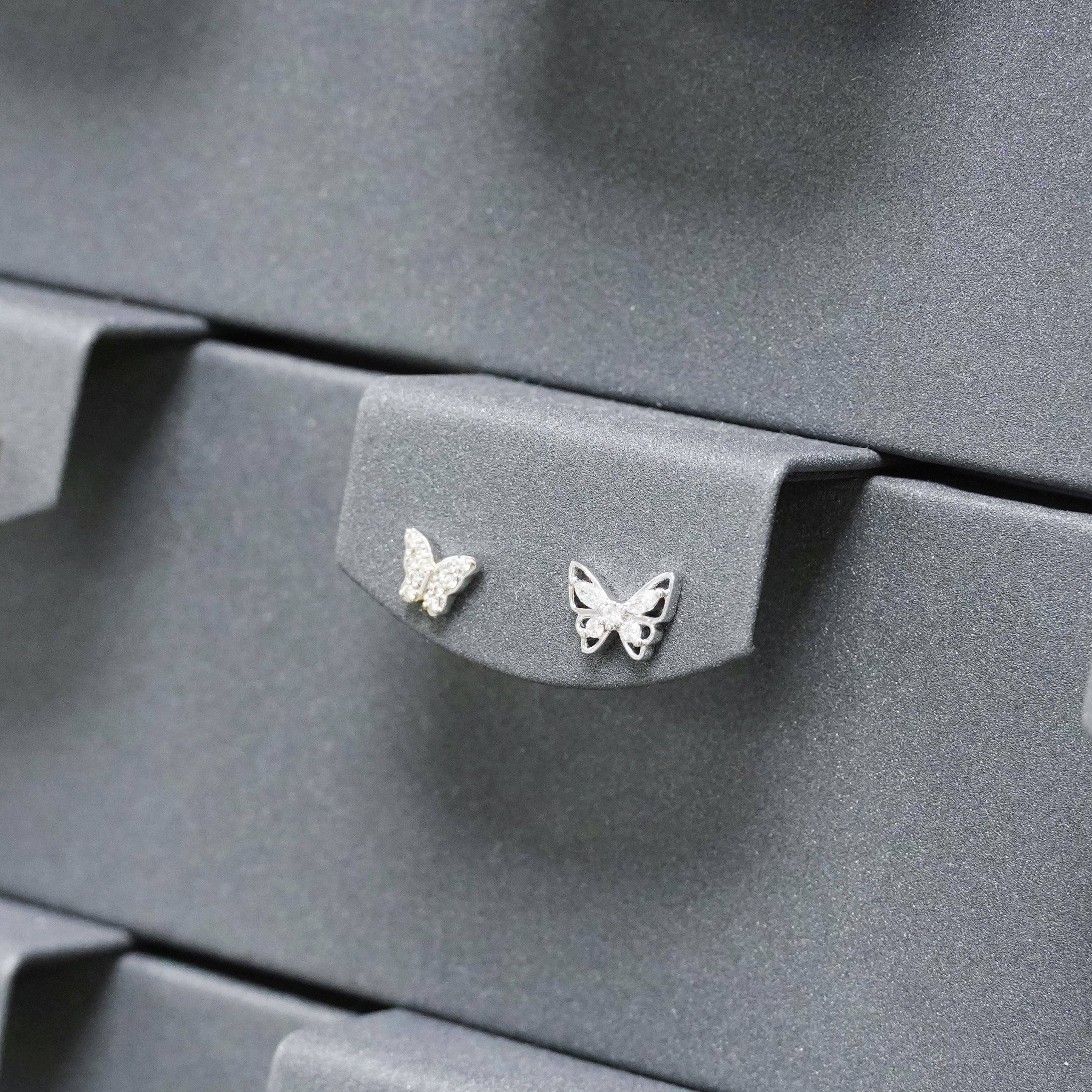 蝴蝶鑽石耳釘 Butterflies Diamond Stud Earrings