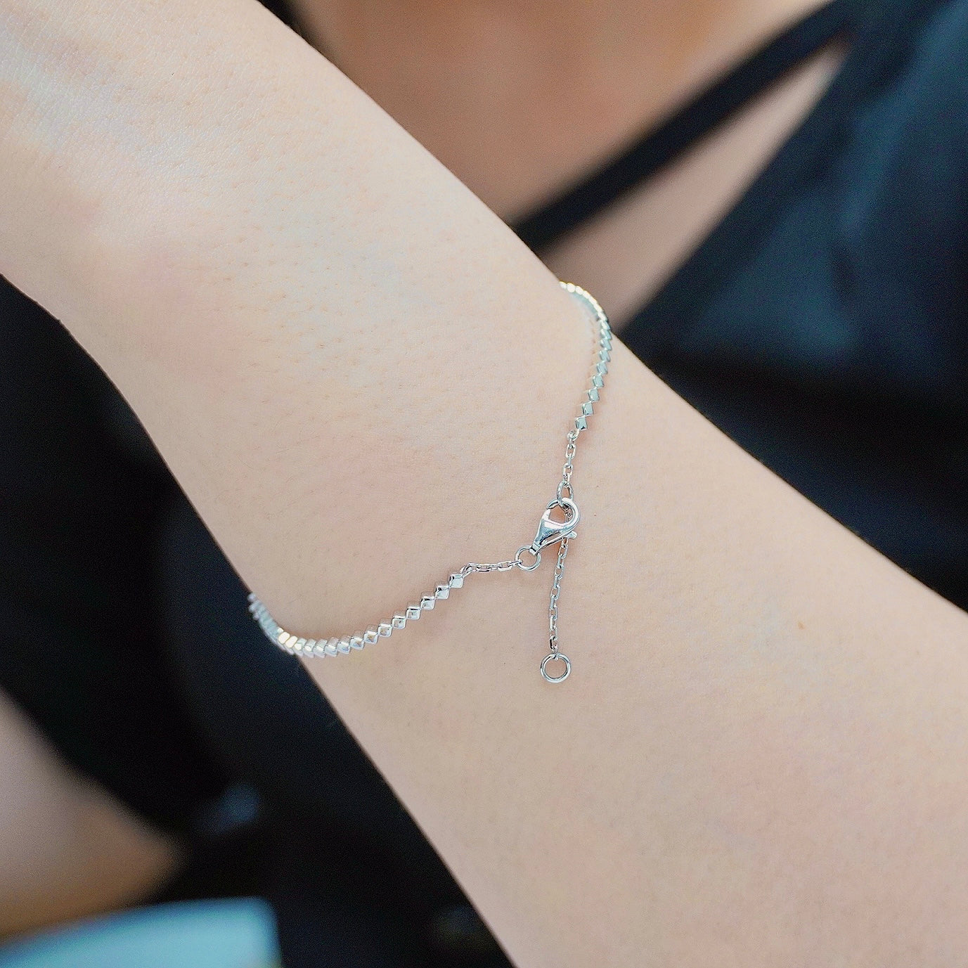 半環鑽石鏈鐲 Half-paved Diamond Bracelet Bangle