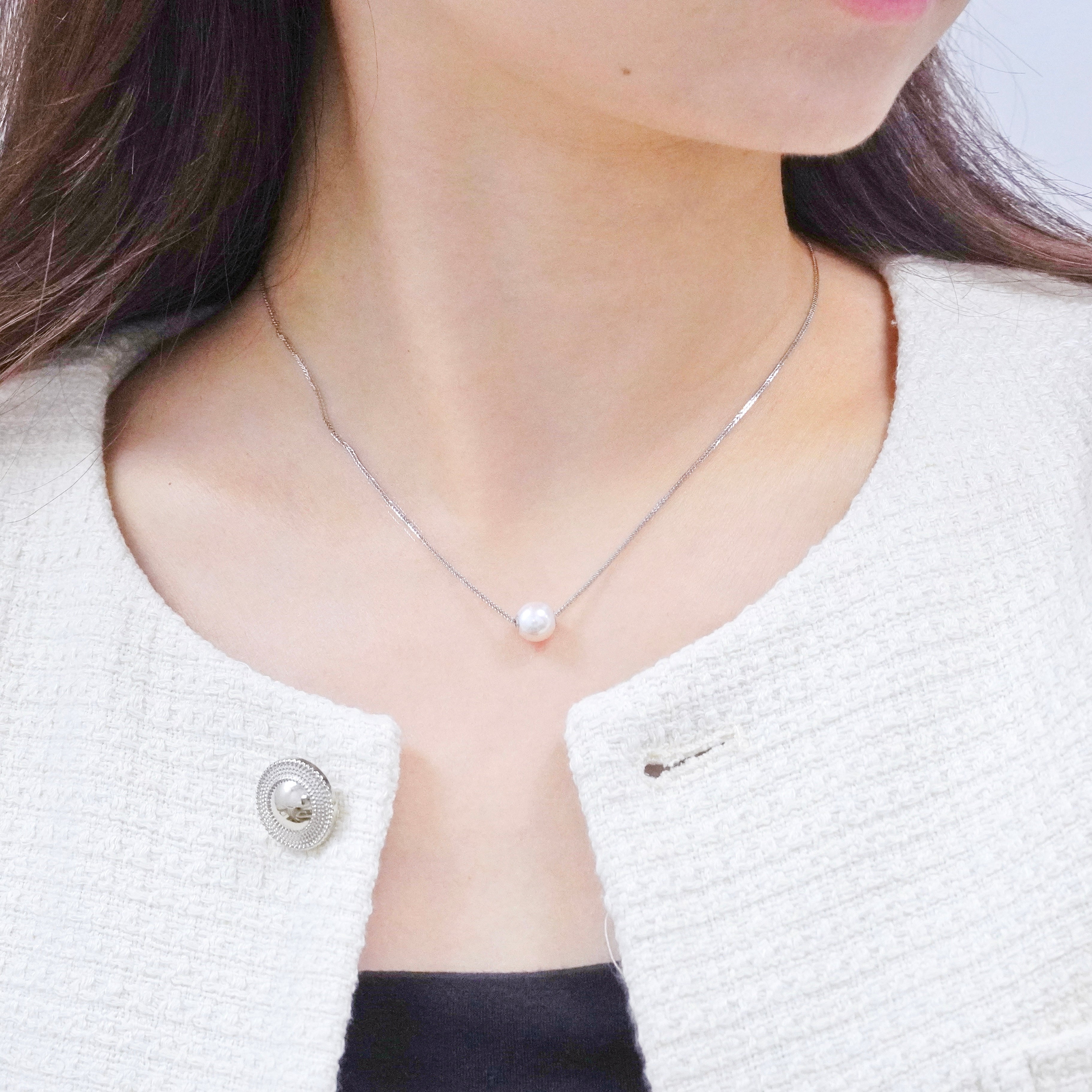 Akoya珍珠路路通項鏈 Solitaire Akoya Pearl Necklace