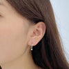 單鑽小吊墜耳環 Solitaire Diamond Pendant Hoop Earrings