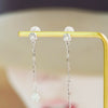 泡泡鑽石吊墜耳環 Lopsided Bezel Diamond Drop Earrings