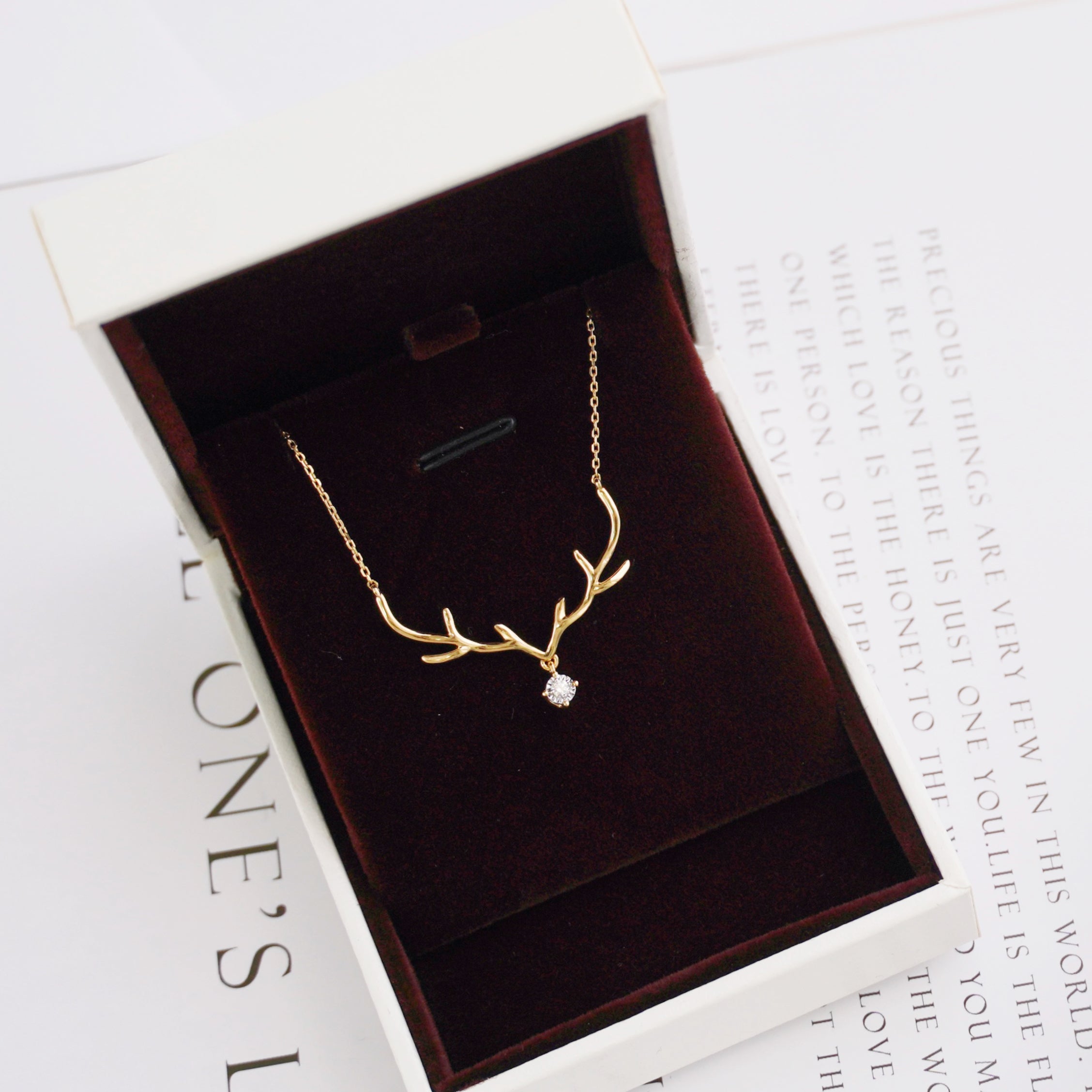 鹿角鑽石項鏈 Antlers Diamond Necklace